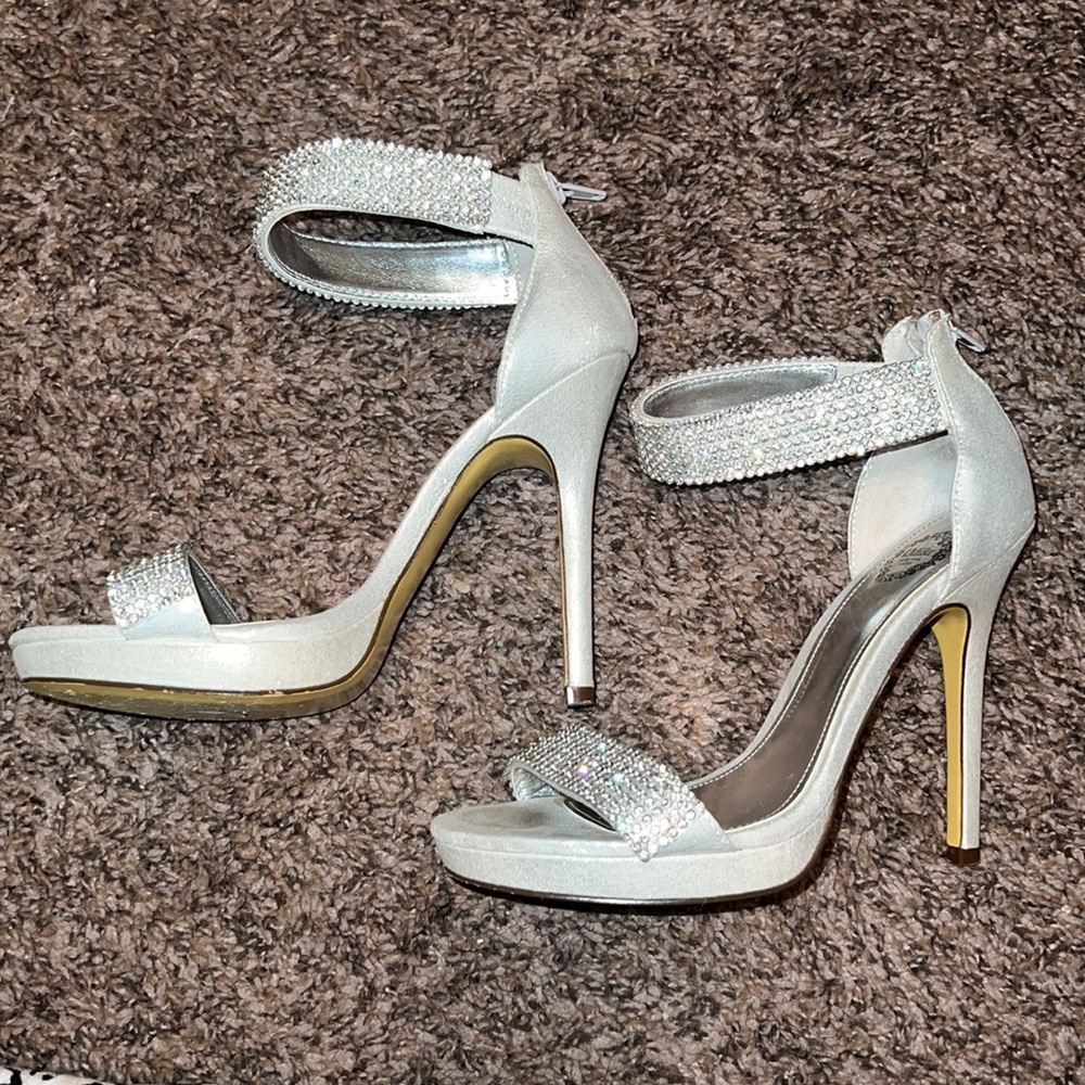 Silver Rhinestone Heels - Picture 3 of 7